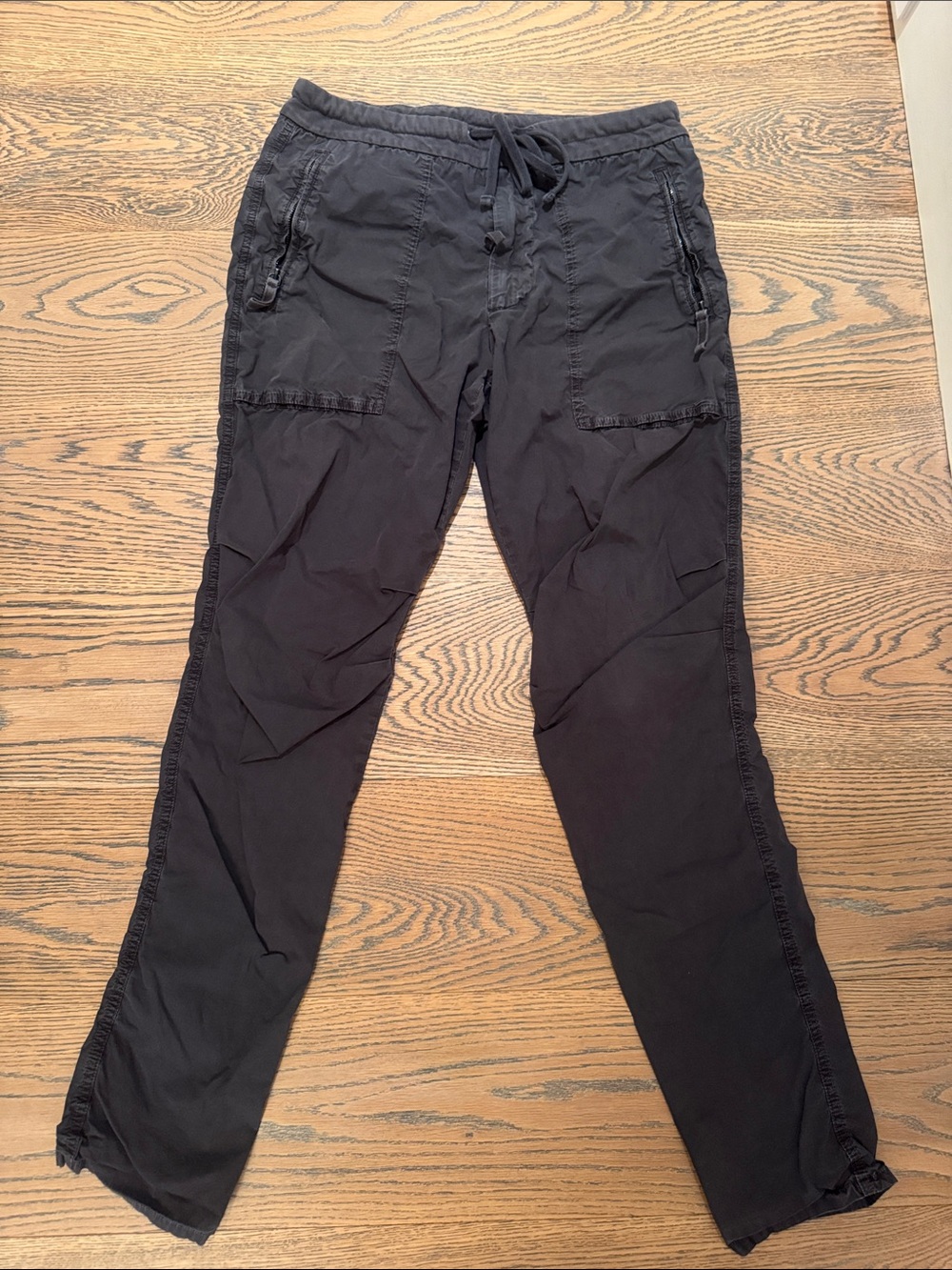 James Perse Gray Cargo Drawstring Pants